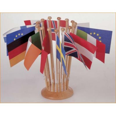 Socle pour 2 Mâts de table en bois naturel
