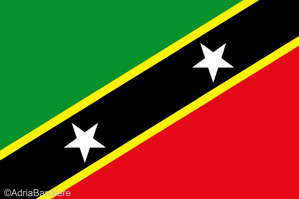 [A00188] Pavillon. 100x150 Etamine St Kitts & Nevis