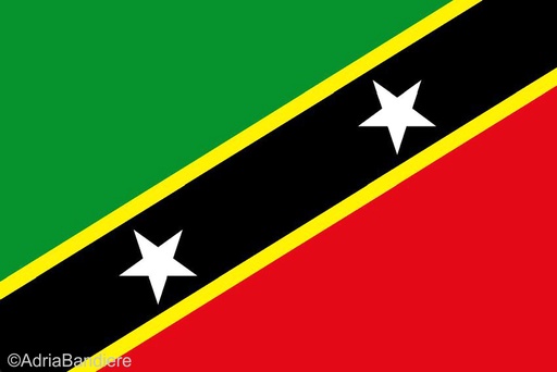 Pavillon. 100x150 Etamine St Kitts & Nevis (6)